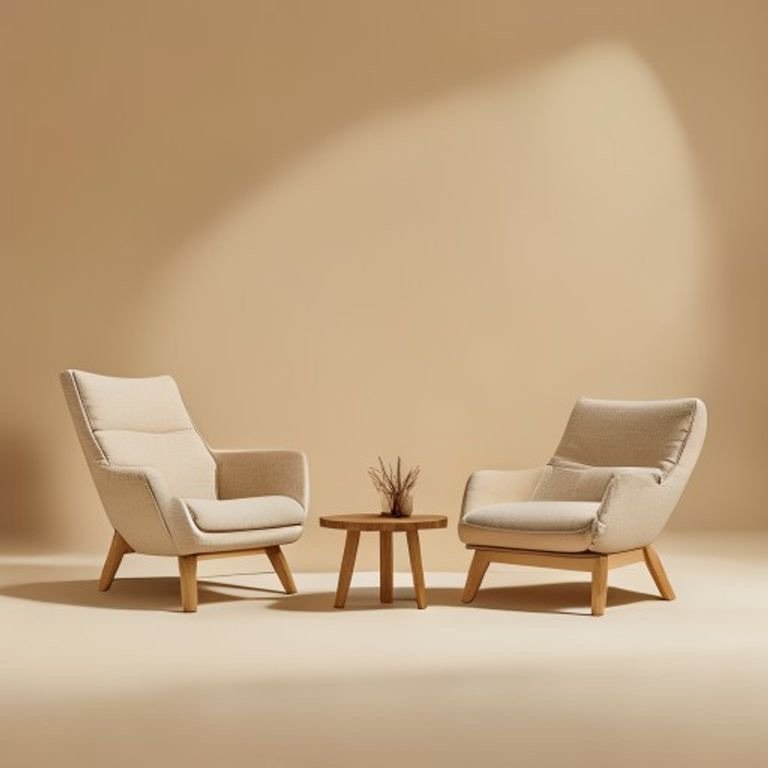 Balcony Pair — 2 Konkan Loungers + Chowki Table