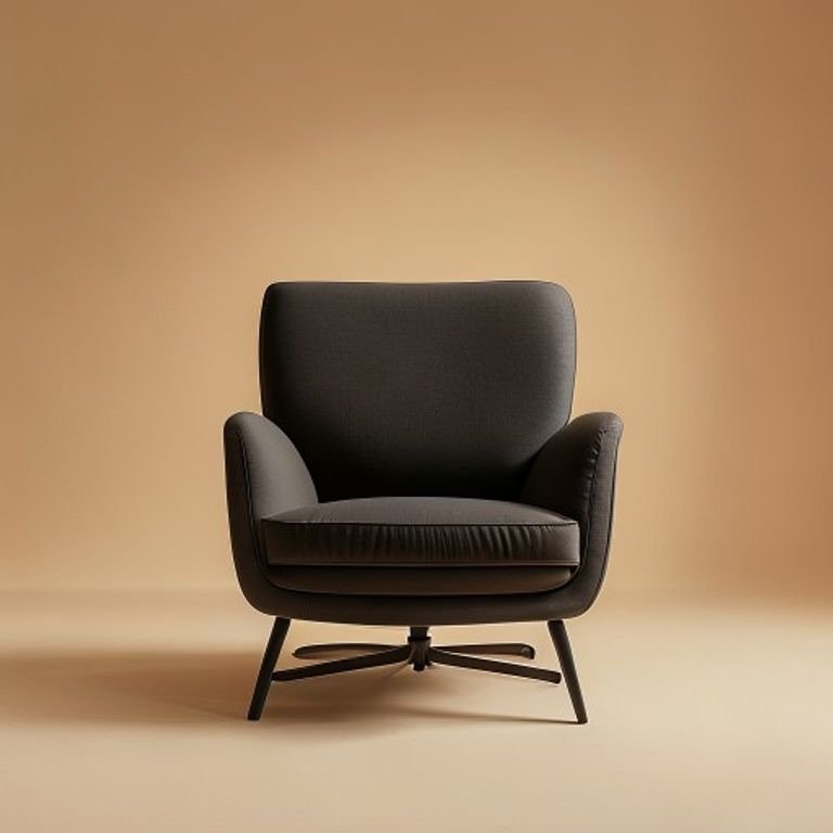 Marina Mid-Back Armchair — Iron Black