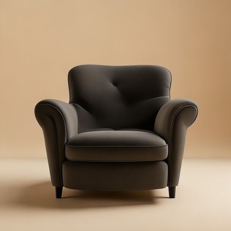 Sahyadri High-Back Armchair — Iron Black