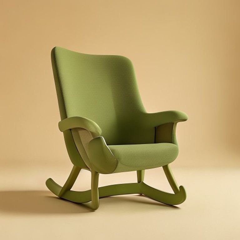 Vindhya Rocking Chair — Forest Green